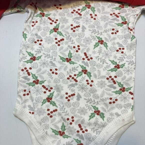Baby Kiss My First Christmas 3-Piece Cotton Tulle Holly Red One Pieces-3… - Picture 6 of 12